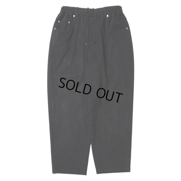 画像1: COOTIE PRODUCTIONS/Punching Faux Suede 5 Pocket Wide Easy Pants（Black）［パンチングビーガンスウェードワイドイージーパンツ-25春夏］