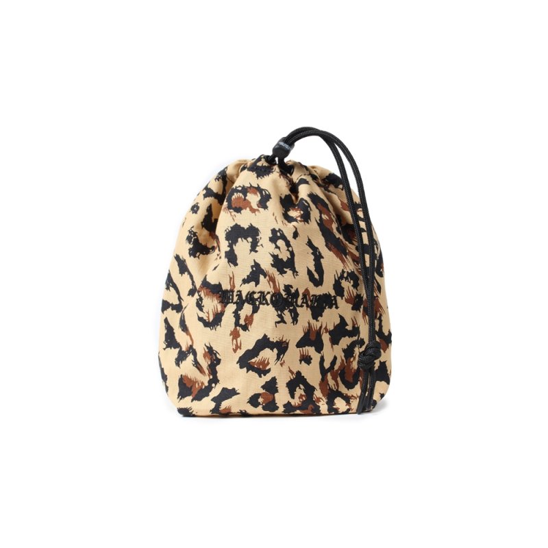 画像1: WACKO MARIA/LEOPARD DRAWSTRING BAG（BEIGE）［レオパードドローストリングバッグ-25春夏］