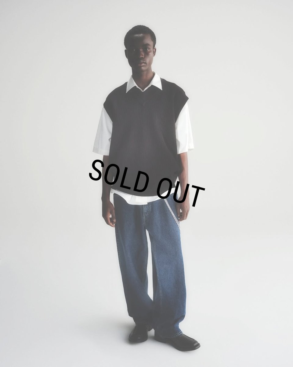 画像4: COOTIE PRODUCTIONS/Solotex Tilden Knit Vest（Black）［チルデンニットベスト-25春夏］ (4)