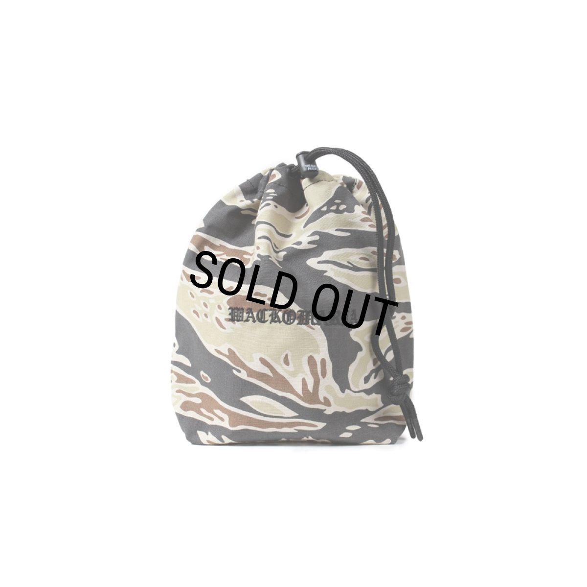 画像1: WACKO MARIA/TIGER CAMO DRAWSTRING BAG（BEIGE）［タイガーカモドローストリングバッグ-25春夏］ (1)