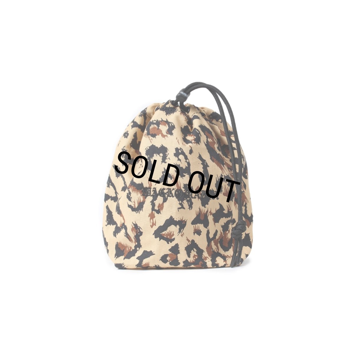 画像1: WACKO MARIA/LEOPARD DRAWSTRING BAG（BEIGE）［レオパードドローストリングバッグ-25春夏］ (1)