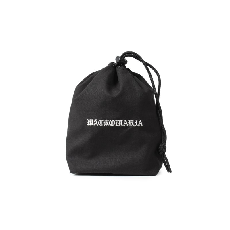 画像1: WACKO MARIA/DRAWSTRING BAG（BLACK）［ドローストリングバッグ-25春夏］