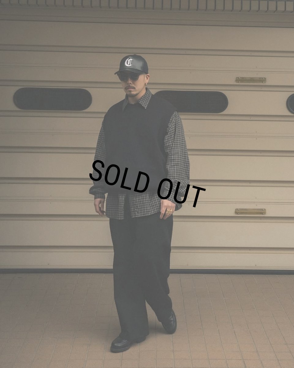 画像5: COOTIE PRODUCTIONS/Faux Leather 5 Panel Mesh Cap（Black/White）［ビーガンレザーメッシュキャップ-25春夏］ (5)