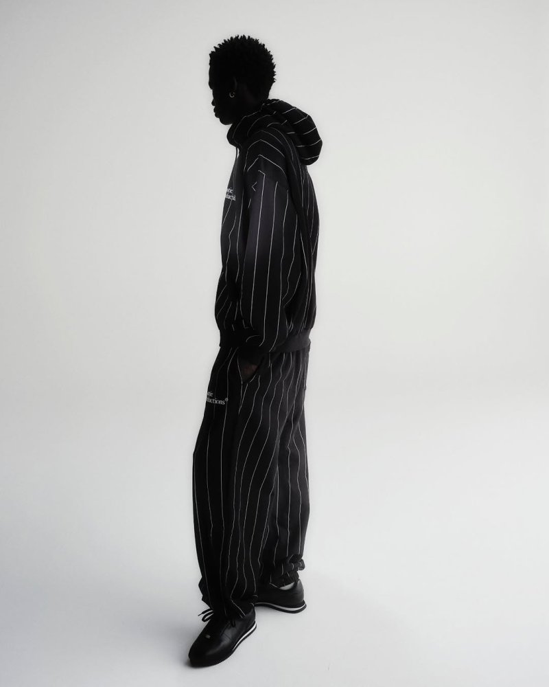 画像3: COOTIE PRODUCTIONS/Allover Print Open End Yarn Sweat Zip Hoodie（Black）［ストライプスウェットジップフーディー-25春夏］