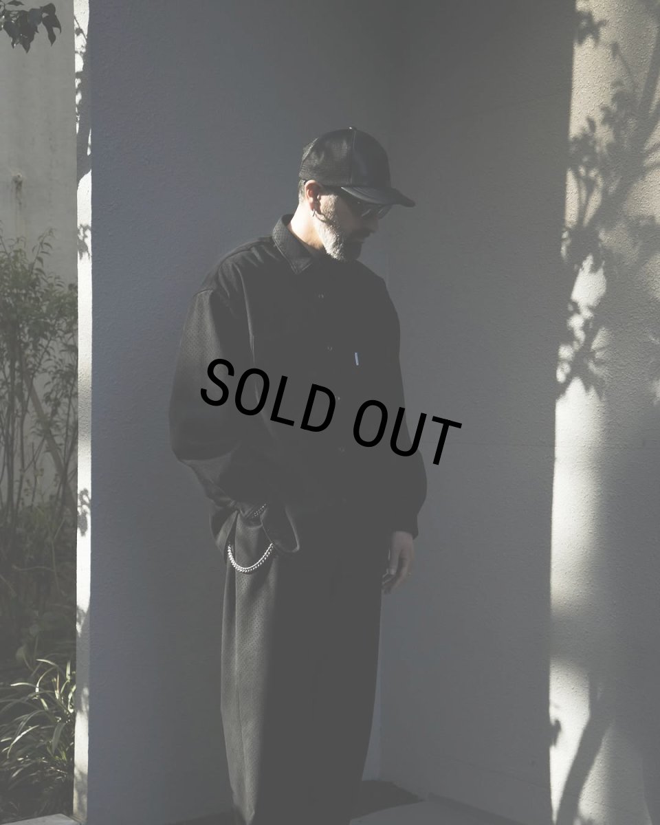 画像4: COOTIE PRODUCTIONS/Punching Faux Suede 5 Pocket Wide Easy Pants（Black）［パンチングビーガンスウェードワイドイージーパンツ-25春夏］ (4)