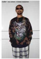 画像5: 【30％OFF】exodus/WIZARD TIE DYE SWEAT SHIRT（BLACK）［タイダイクルーネックスウェット-25春夏］ (5)