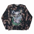 exodus/WIZARD TIE DYE SWEAT SHIRT（BLACK）［タイダイクルーネックスウェット-25春夏］