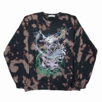 exodus/WIZARD TIE DYE SWEAT SHIRT（BLACK）［タイダイクルーネックスウェット-25春夏］