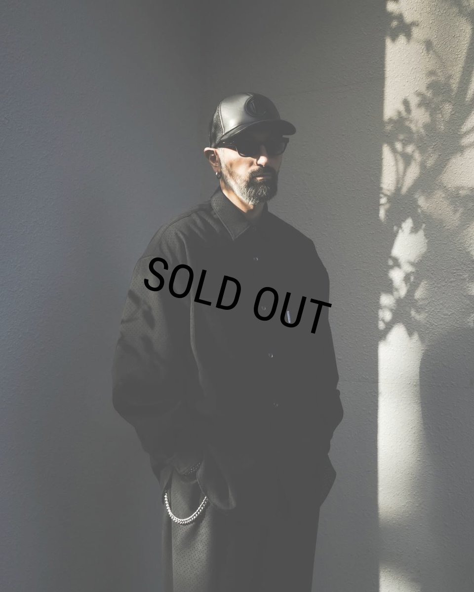 画像5: COOTIE PRODUCTIONS/Punching Faux Suede 5 Pocket Wide Easy Pants（Black）［パンチングビーガンスウェードワイドイージーパンツ-25春夏］ (5)