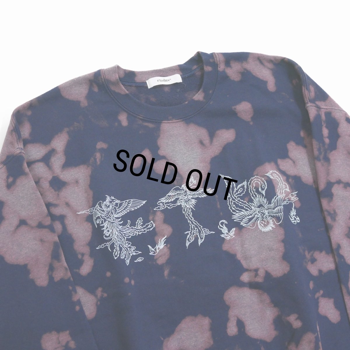 画像4: 【30％OFF】exodus/F.T.W TIE DYE SWEAT SHIRT（NAVY）［タイダイクルーネックスウェット-25春夏］ (4)