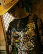 画像6: 【30％OFF】exodus/WIZARD TIE DYE SWEAT SHIRT（BLACK）［タイダイクルーネックスウェット-25春夏］ (6)