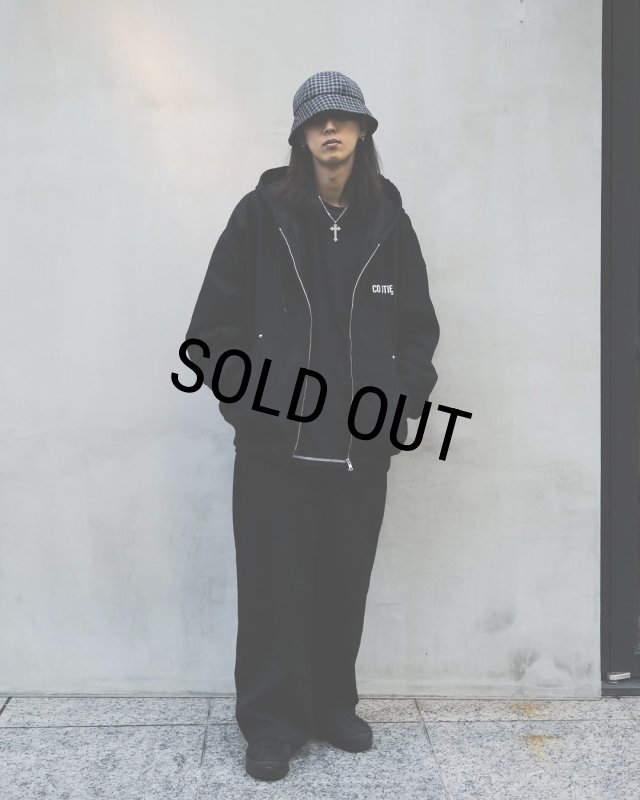 COOTIE PRODUCTIONS/Abyss Dyed Duck Hooded Work Jacket（Black