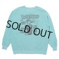 PORKCHOP/MAD SPRAY SWEAT（MINT GREEN）［クルーネックスウェット-25春夏］