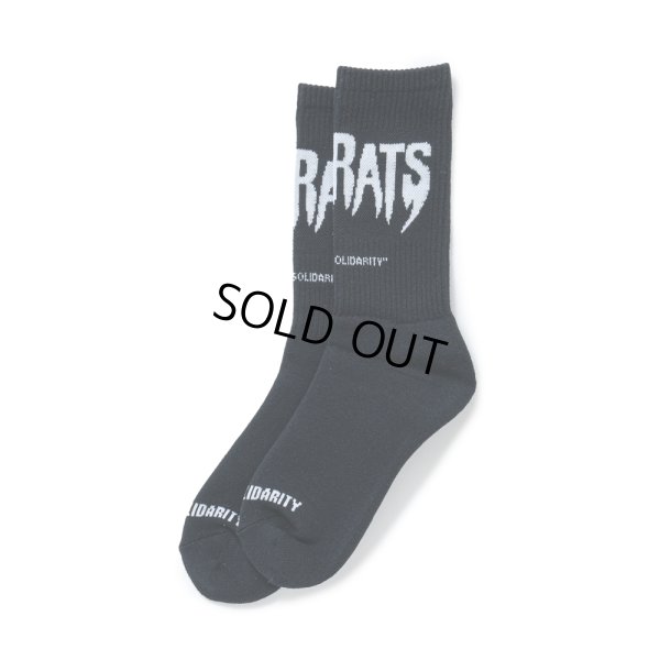 画像1: RATS/PILE SOCKS "THE RATS"（BLACK）［ソックス-25春夏］