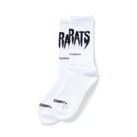 RATS/PILE SOCKS "THE RATS"（WHITE）［ソックス-25春夏］