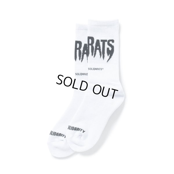 画像1: RATS/PILE SOCKS "THE RATS"（WHITE）［ソックス-25春夏］