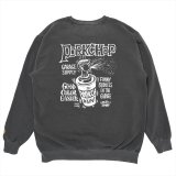 PORKCHOP/MAD SPRAY SWEAT（ASH BLACK）［クルーネックスウェット-25春夏］