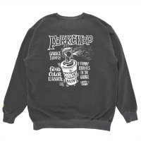PORKCHOP/MAD SPRAY SWEAT（ASH BLACK）［クルーネックスウェット-25春夏］