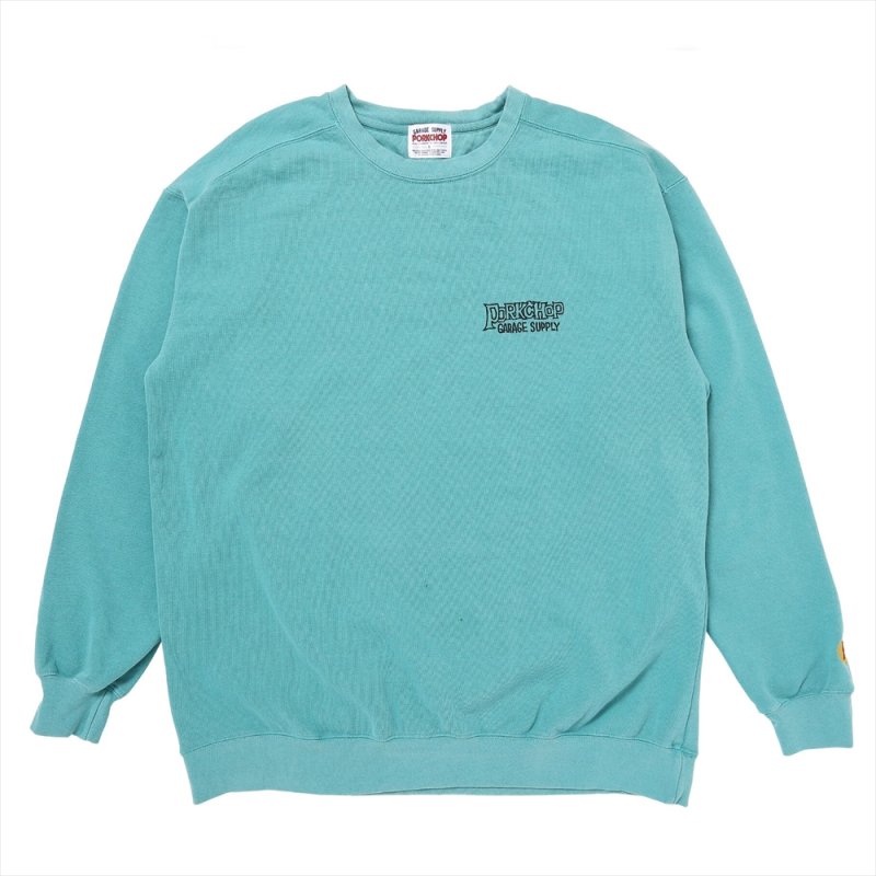 画像1: PORKCHOP/MAD SPRAY SWEAT（MINT GREEN）［クルーネックスウェット-25春夏］