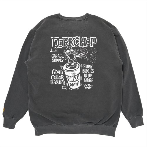 他の写真2: PORKCHOP/MAD SPRAY SWEAT（ASH BLACK）［クルーネックスウェット-25春夏］