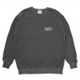 画像2: PORKCHOP/MAD SPRAY SWEAT（ASH BLACK）［クルーネックスウェット-25春夏］ (2)
