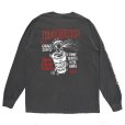 画像1: PORKCHOP/MAD SPRAY L/S TEE（ASH BLACK）［プリント長袖T-25春夏］ (1)