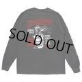 PORKCHOP/MAD SPRAY L/S TEE（ASH BLACK）［プリント長袖T-25春夏］
