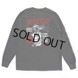 PORKCHOP/MAD SPRAY L/S TEE（ASH BLACK）［プリント長袖T-25春夏］