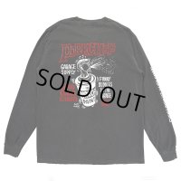 PORKCHOP/MAD SPRAY L/S TEE（ASH BLACK）［プリント長袖T-25春夏］