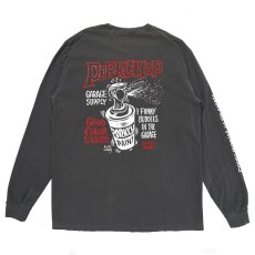 画像1: PORKCHOP/MAD SPRAY L/S TEE（ASH BLACK）［プリント長袖T-25春夏］ (1)