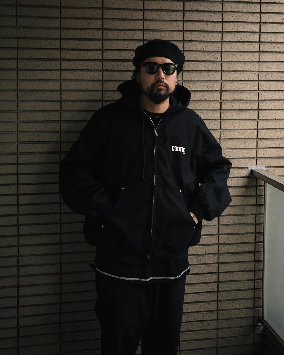 画像6: COOTIE PRODUCTIONS/Abyss Dyed Duck Hooded Work Jacket（Black）［フーデッドワークJKT-25春夏］ (6)