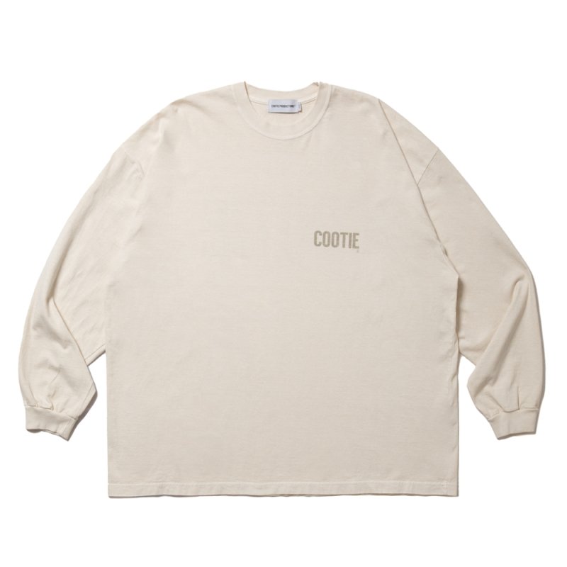 画像1: COOTIE PRODUCTIONS/Pigment Dyed L/S Tee（Ivory）［ピグメントダイ長袖T-25春夏］