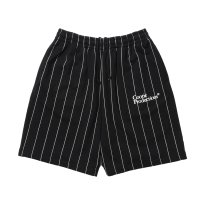 COOTIE PRODUCTIONS/Allover Print Open End Yarn Sweat Easy Shorts（Black）［ストライプスウェットイージーショーツ-25春夏］