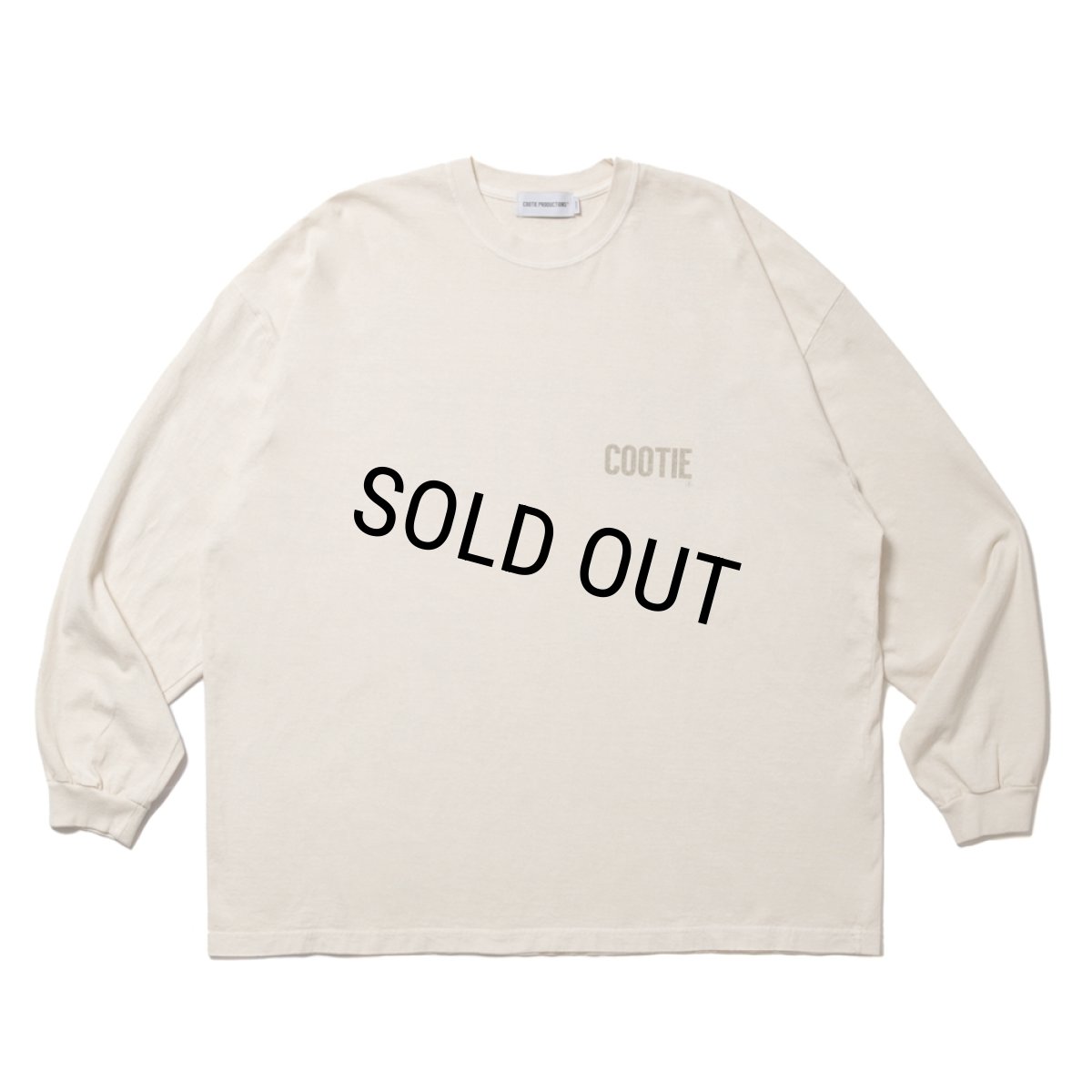 画像2: COOTIE PRODUCTIONS/Pigment Dyed L/S Tee（Ivory）［ピグメントダイ長袖T-25春夏］ (2)