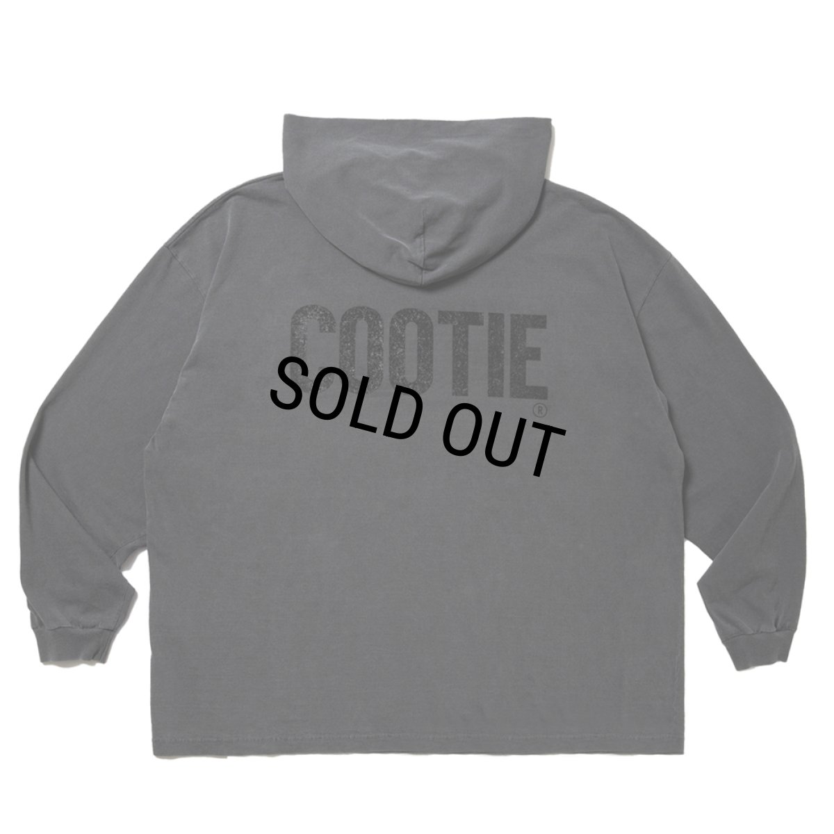 画像1: COOTIE PRODUCTIONS/Pigment Dyed L/S Hooded Tee（Black）［ピグメントダイフーデッド長袖T-25春夏］ (1)
