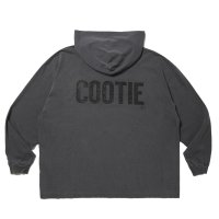 COOTIE PRODUCTIONS/Pigment Dyed L/S Hooded Tee（Black）［ピグメントダイフーデッド長袖T-25春夏］