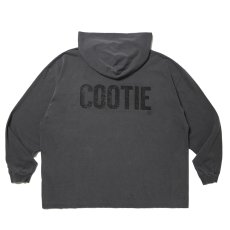 画像1: COOTIE PRODUCTIONS/Pigment Dyed L/S Hooded Tee（Black）［ピグメントダイフーデッド長袖T-25春夏］ (1)