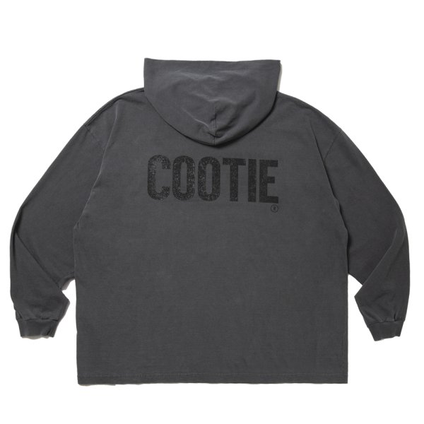 画像1: COOTIE PRODUCTIONS/Pigment Dyed L/S Hooded Tee（Black）［ピグメントダイフーデッド長袖T-25春夏］