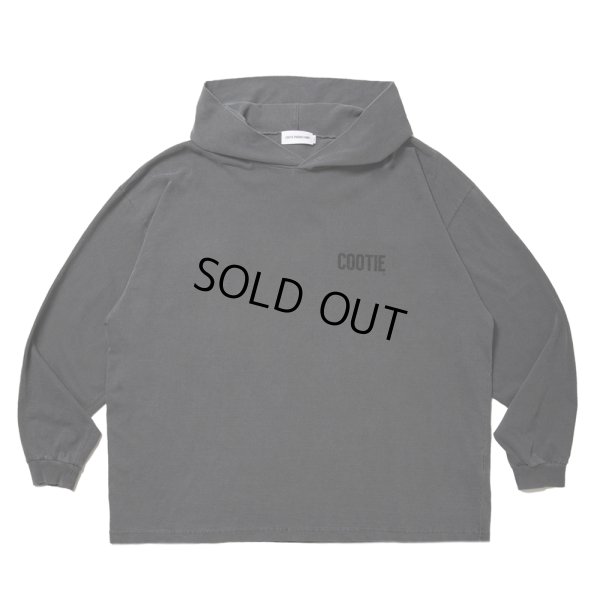 画像2: COOTIE PRODUCTIONS/Pigment Dyed L/S Hooded Tee（Black）［ピグメントダイフーデッド長袖T-25春夏］