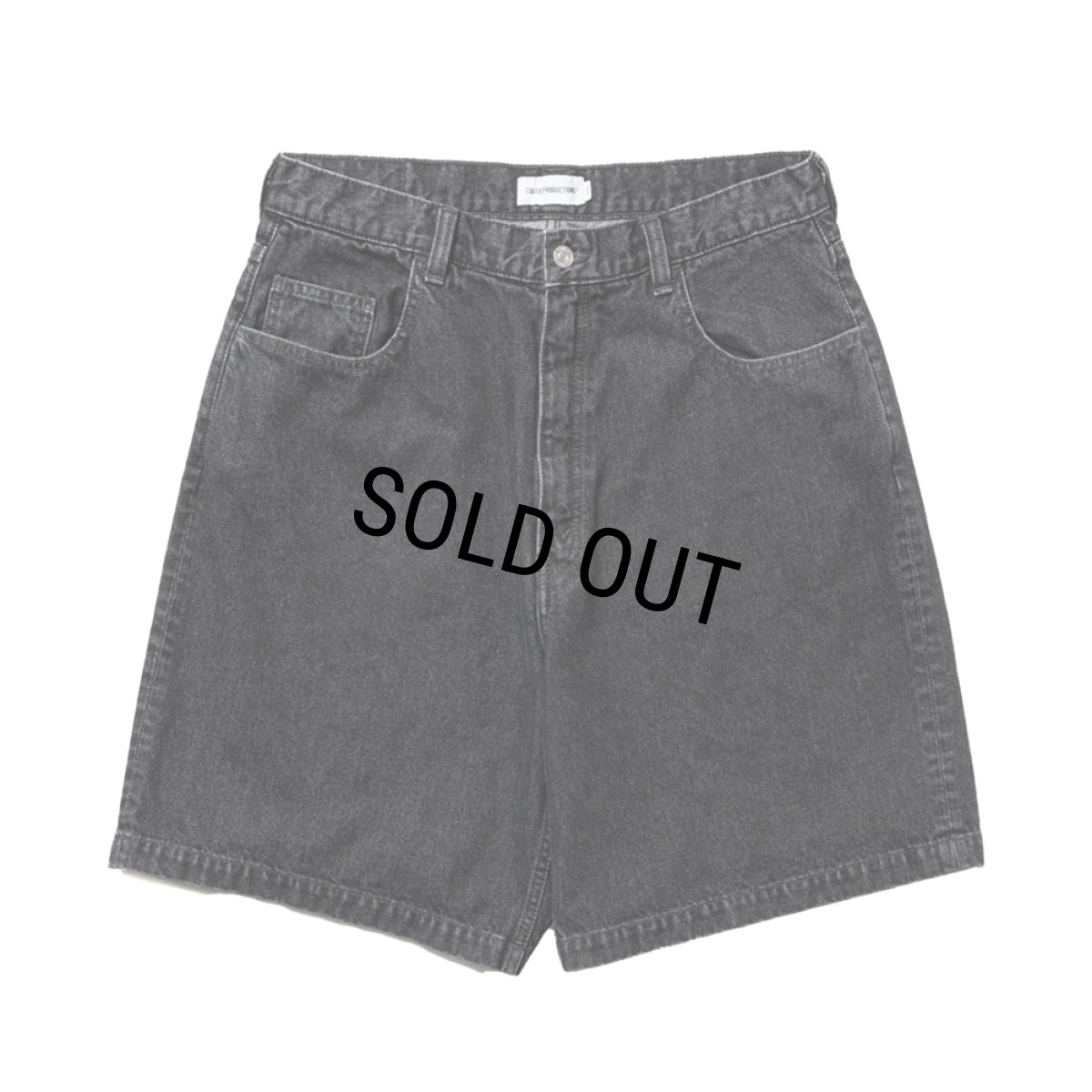 画像1: COOTIE PRODUCTIONS/5 Pocket Denim Baggy Shorts（Black Fade）［デニムバギーショーツ-25春夏］ (1)