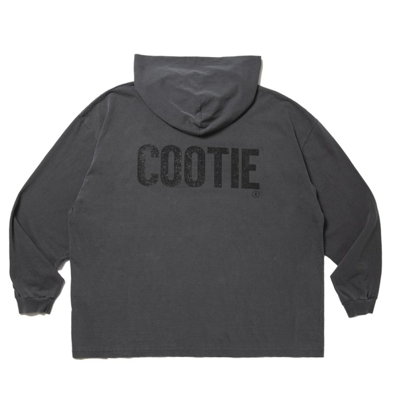 画像2: COOTIE PRODUCTIONS/Pigment Dyed L/S Hooded Tee（Black）［ピグメントダイフーデッド長袖T-25春夏］