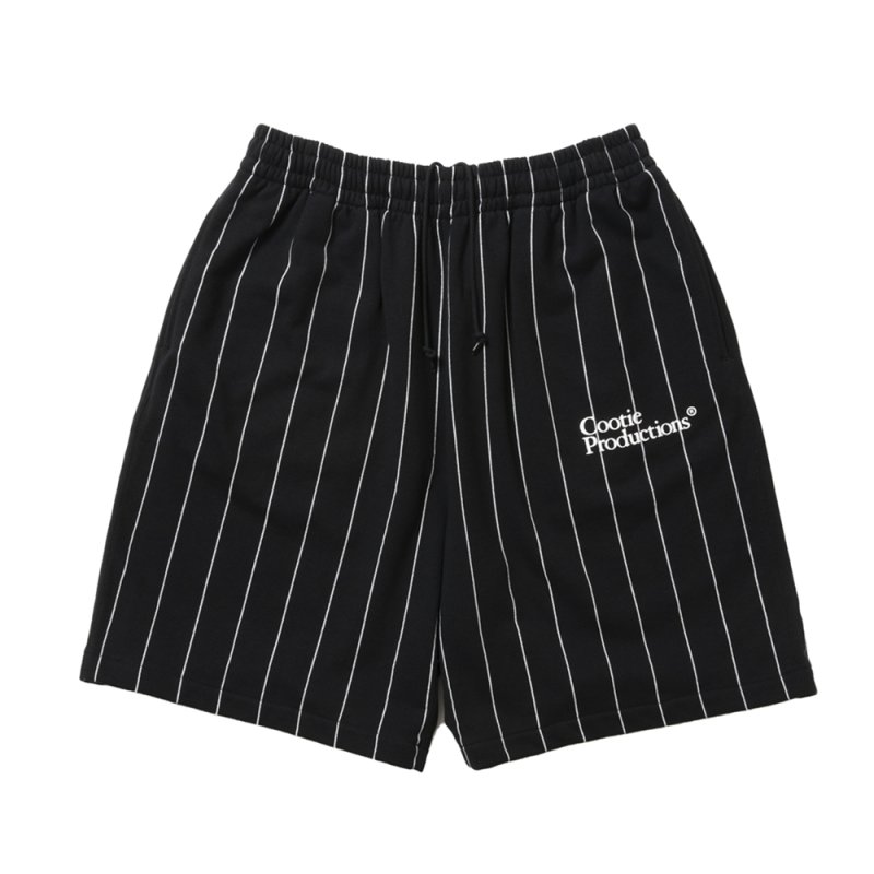 画像1: COOTIE PRODUCTIONS/Allover Print Open End Yarn Sweat Easy Shorts（Black）［ストライプスウェットイージーショーツ-25春夏］