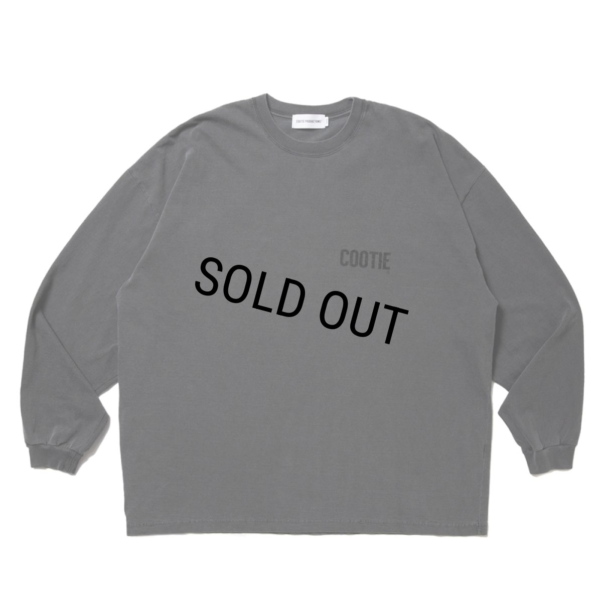 画像2: COOTIE PRODUCTIONS/Pigment Dyed L/S Tee（Black）［ピグメントダイ長袖T-25春夏］ (2)