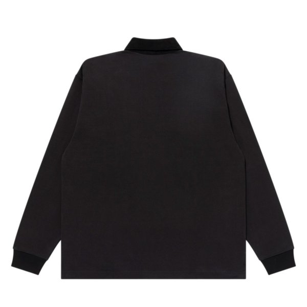 画像2: BlackEyePatch/OE LOGO CORDUROY COLLARED RUGBY SHIRT（BLACK）