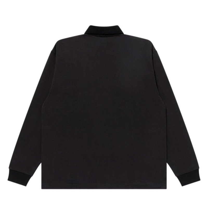 画像2: BlackEyePatch/OE LOGO CORDUROY COLLARED RUGBY SHIRT(BLACK)