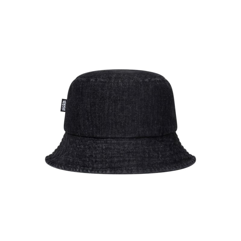 画像2: BlackEyePatch/OG LABEL PATCHED DENIM BUCKET HAT（BLACK）