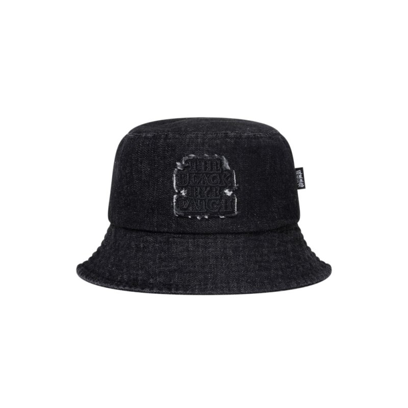 画像1: BlackEyePatch/OG LABEL PATCHED DENIM BUCKET HAT（BLACK）