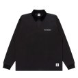 画像1: BlackEyePatch/OE LOGO CORDUROY COLLARED RUGBY SHIRT（BLACK） (1)