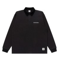 BlackEyePatch/OE LOGO CORDUROY COLLARED RUGBY SHIRT（BLACK）