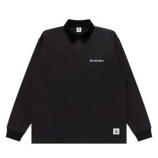 画像1: BlackEyePatch/OE LOGO CORDUROY COLLARED RUGBY SHIRT(BLACK) (1)